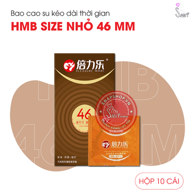 (Snapshop) Bao Cao Su Size Nhỏ 46mm HBM Chính Hãng - Hộp 10 Cái Chính Hãng