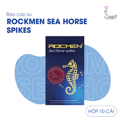 (Snapshop) Bao Cao Su Điểm Nổi, Hương Bạc Hà Rocmen Sea Horse Spikes - Hộp 10 Cái Chính Hãng