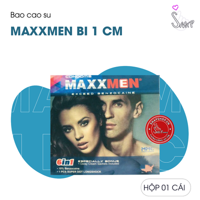 (Snapshop) Bao Cao Su Maxxmen 6 Bi To 1cm Loại Xịn Chính Hãng