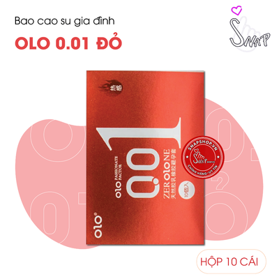 (Snapshop) Bao Cao Su Siêu Mỏng OLO 0.01 Red Nóng Ấm Chính Hãng