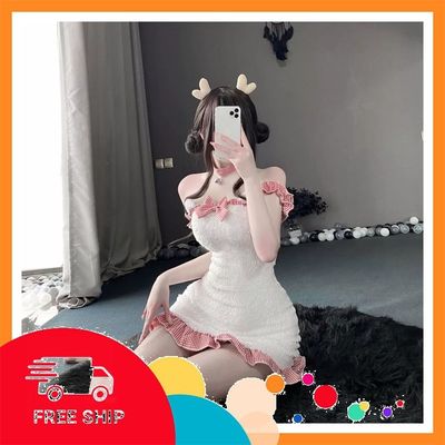 (Che Tên Khi Giao) Cosplay Gấu Bông Anime Dáng Ôm Dễ Thương Thanh Lịch Đồ Ngủ Gợi Cảm Bé Cừu Trắng Kèm Phụ Kiện Cao Cấp - N894 Trắng Giao Nhanh Toàn Quốc