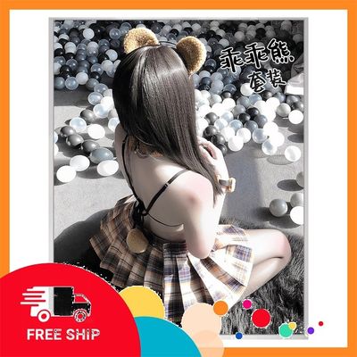 (Che Tên Khi Giao) Cosplay Gấu Nâu Anime Có Đuôi Sexy Gợi Cảm Set Ngủ Hóa Trang Teddy Bear Kèm Phụ Kiện Dễ Thương Cao Cấp - N892 Cao Cấp Bảo Đảm