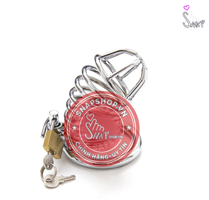 (Snapshop) Khóa Dương Vật Inox Lưới Có Ổ Khóa Rời K2 Chính Hãng