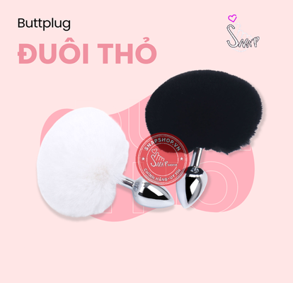 (Snapshop) Đuôi Thỏ Inox Gắn Hậu Môn Nhiều Màu Chính Hãng