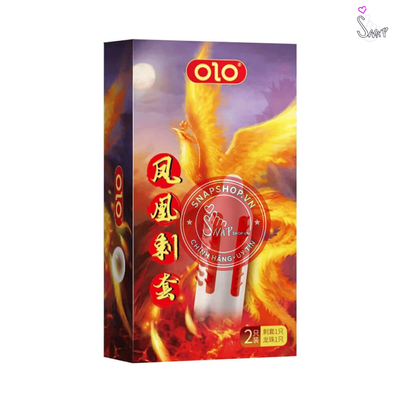(Snapshop) Bao cao su OLO Phượng hoàng - Gai đứng - Hộp 1 cái + 1 bi silicon Chính Hãng