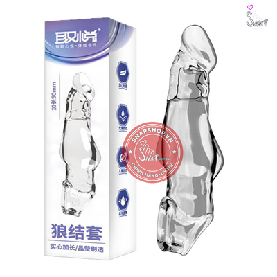 (Snapshop) Bao cao su đôn dên Aichao Wolf Knot S tăng 50mm Chính Hãng