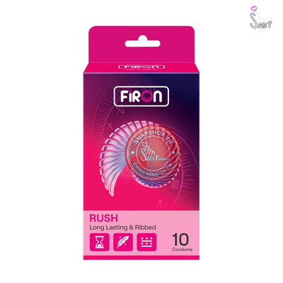 (Snapshop) Bao cao su Firon Rush - Gân sọc, điểm nổi, kéo dài thời gian - Hộp 10 cái Chính Hãng