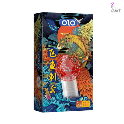 (Snapshop) Bao cao su OLO Cá thần - Gai cạnh - Hộp 1 cái + 1 bi silicon Chính Hãng