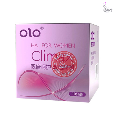 (Snapshop) Bao cao su OLO 0.01 Climax Ha For Women - Siêu mỏng, dưỡng ẩm, gai li ti - Hộp 10 cái Chính Hãng