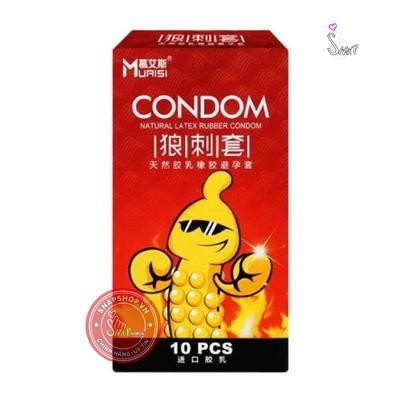 (Snapshop) Bao cao su Muaisi Hot - Siêu điểm nổi, nóng ấm - Hộp 10 cái Chính Hãng