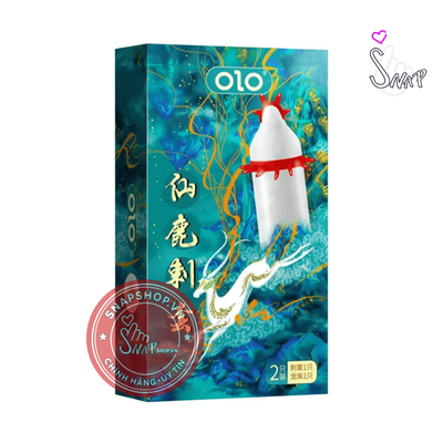 (Snapshop) Bao cao su OLO Nai - Gai đầu - Hộp 1 cái + 1 bi silicon Chính Hãng