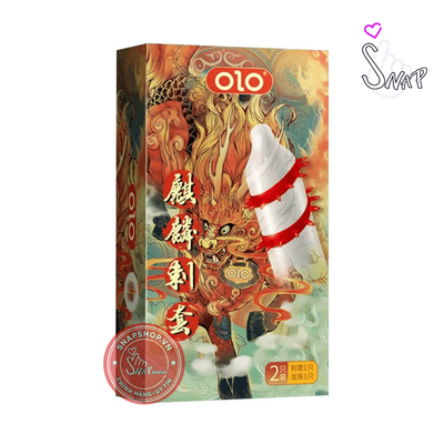 (Snapshop) Bao cao su OLO Kỳ lân - Gai xoắn - Hộp 1 cái + 1 bi silicon Chính Hãng