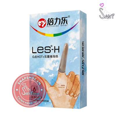 (Snapshop) Bao cao su ngón tay nóng ấm - Beilile Les-H - Hộp 8 cái Chính Hãng
