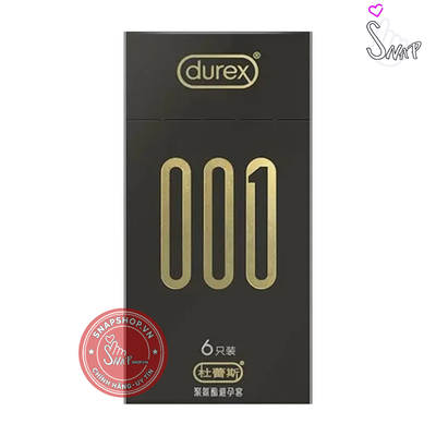 (Snapshop) Bao cao su Durex 001 - Siêu mỏng, 54mm - Hộp 6 cái Chính Hãng