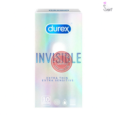 (Snapshop) Bao cao su Durex Invisible - Siêu mỏng, mềm mịn - Hộp 10 cái Chính Hãng