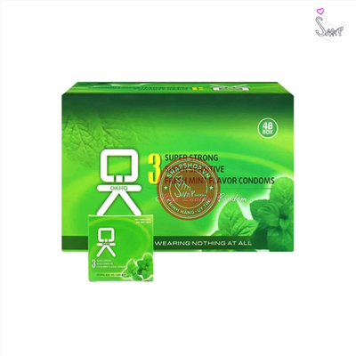 (Snapshop) Bao cao su OKHQ hương bạc hà - Hộp 144 cái Chính Hãng