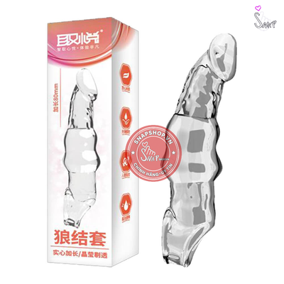 (Snapshop) Bao cao su đôn dên Aichao Wolf Knot L tăng 80mm Chính Hãng