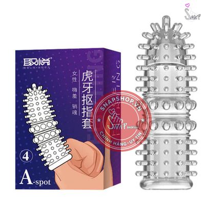 (Snapshop) Bao cao su ngón tay Aichao A-spot 4 - Gai nổi lớn - Hộp 1 cái Chính Hãng