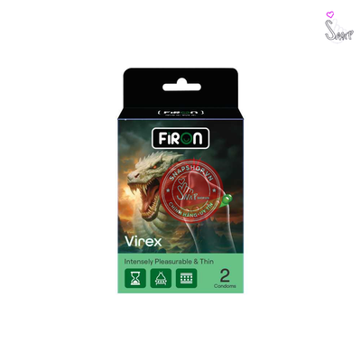 (Snapshop) Bao cao su Firon Virex - Hộp 1 bao gai, 1 vòng bi siêu lớn + 1 bao Firon Rush (Hộp 2 cái) Chính Hãng