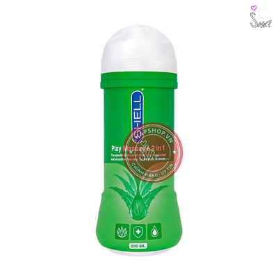 (Snapshop) Gel bôi trơn Shell Play Massage 2 in 1 Aloe Vera - Chai 200ml Chính Hãng