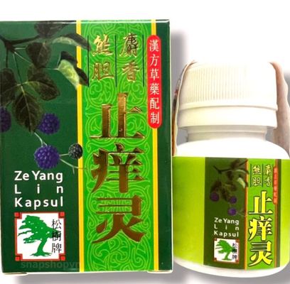 Viên uống hỗ trợ dị ứng - Chỉ Nhưỡng Linh Ze Yang Lin Kapsul 30 viên - Giải nhiệt, giảm ngứa, viêm da - Xuất xứ Malays