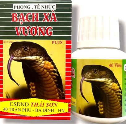 Viên uống đau nhức xương khớp, thoái hóa khớp, và đau dây thần kinh tọa Phong tê nhức bạch xà vương Plus - Hộp 40 viên