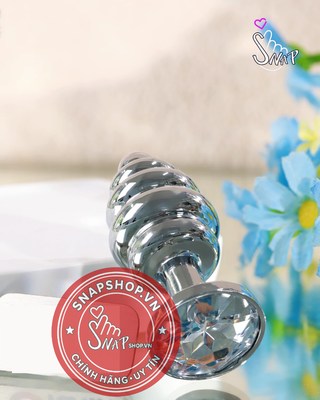 (Snapshop) Phích cắm hậu kim loại dạng xoắn Lovetoy Rosebud Classic Clear Chính Hãng