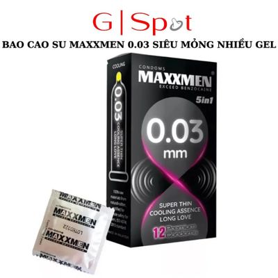 Bao Cao Su 49mm Maxxmen 003 5in1, Size Nhỏ Siêu Mỏng Chống Xuất Tinh Sớm Kéo Dài Thời Gian Quan Hệ 789276