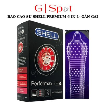 Bao Cao Su Shell Performax 6 In 1- Gân Gai Khắp Thân Siêu Mỏng 789284