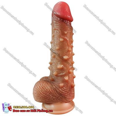 Dương vật giả silicone tầm trung có bi