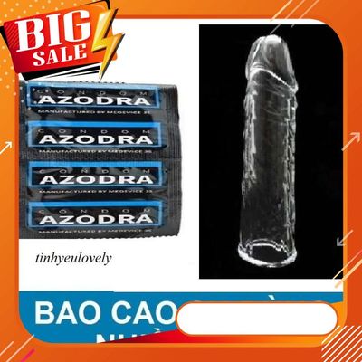 Bao cao su Azodra (1cái) + Tặng 1 bao đôn trơn siêu mềm
