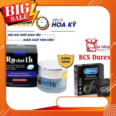 [Tăng 1 Hộp BCS] Viên Uống Rocket 1h - Tăng Cường Sinh Lý Nam Kéo Dài Kéo Dài Thời Gian - hộp 10 viên [Chính Hãng] 796365