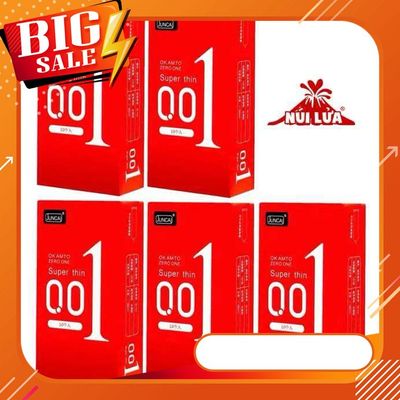 Combo 5 hộp 50 cái Bao cao su SIÊU MỎNG JUNCAI FEEL THIN - 60 cái