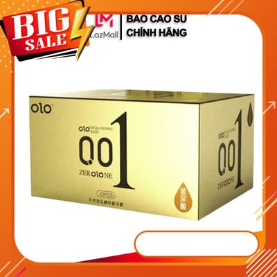 Bao cao su OLO 001 Vàng New Three 001 Jelly Gold siêu mỏng, hạt gai nổi đặc biệt, ɡel bôi trơn gốc nước – Hộp 10c