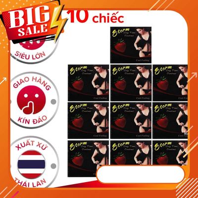 [HOT] Combo 10 hộp bao cao su OKSTOME  BI hương dâu cực chất 10 cái (Cam kết chính hãng-Chê tên kín đáo) )