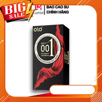 Bao cao su OLO Thin 001 Square Black bao siêu mỏng chống xuất tinh sớm hàng chính hãng Hộp 10pcs
