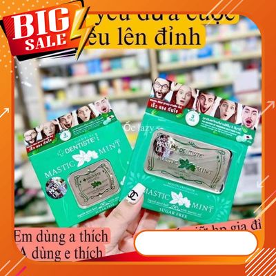 Kẹo DENTISTE MASTIC LOVE MINT thá¡ Lan cao cấp hương bạc hà the mát (hộp 20 viên) - hàng chính hãng