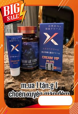 ( MUA 1 TẶNG 1) Mẫu Mới 2025-Kem Bôi Cream Vip Nhật Bản cho nam không nóng 20g chính hãng