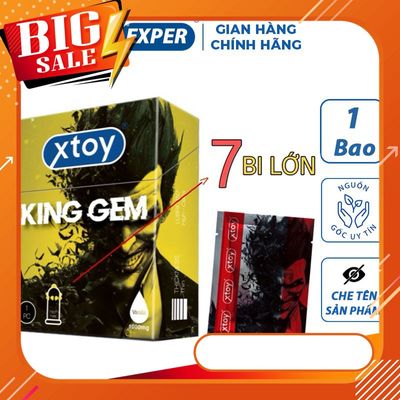Bao cao su XTOY KING GEM, bcs siêu mỏng nhiều ɡel bôi trơn kéo dài quan hệ 797679