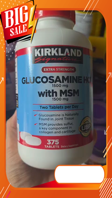 Hàng Chuẩn Nhập Khẩu - Viên khớp Glucosamin 3 7 5 viên USA 1500mg Kirkland Signature 375 TABLETS - hàng có sẵn, giao nha