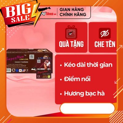 Bao Cao Su Superman Long Love (Hộp 120 Cái) – Dòng Bền Bỉ Cao Cấp, An Toàn & Tiết Kiệm Cho Gia Đình