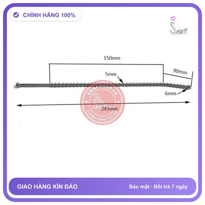(Che Tên) Thanh Sounding Inox Chuỗi Hạt - Snapshop
