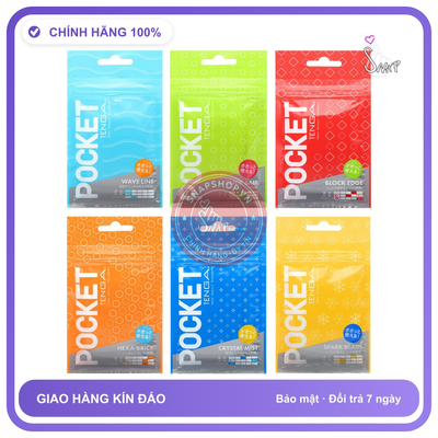 (Che Tên) Lõi Âm Đạo Tenga Pocket Nhỏ Gọn Tiện Lợi Hộp Trắng Kín