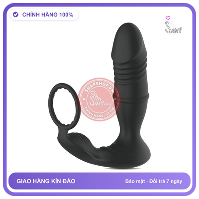 (Che Tên) Plug Thụt + Rung Động Cơ Kép 18 Chế Độ Cao Cấp Bảo Đảm
