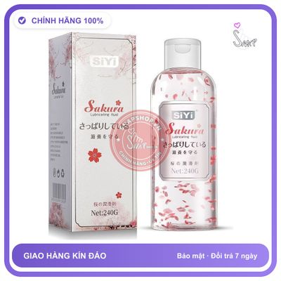 (Che Tên) Gell Bôi Trơn Siyi Sakura Hương Hoa Anh Đào 240ml Hộp Trắng Kín