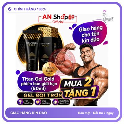 (Che Tên) Gel bôi trơn Titan Gel Gold Nhập Nga Trợ giá tốt mua 2 tặng 1 - Chỉ Ngày Duy Nhất 773185 Hộp Trắng Kín