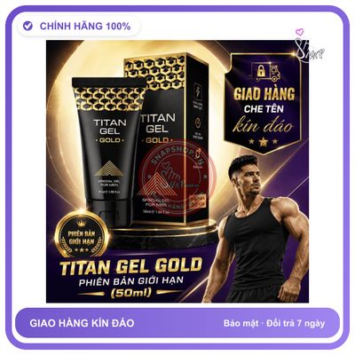 (Che Tên) Gel Bôi Trơn Massage Titan Gold Nhập Nga 50g - Xóa Khô Rát,Tuyệt Chiêu Bôi Trơn Đỉnh Cao SIÊU SALE 773180 Hộp Trắng Kín