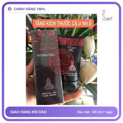 (Che Tên) Gel bôi tăng kích thước dương vật,Gel Titan Đỏ Chính Hãng Giúp Tăng Kích Thước Dương Vật Cho Nam– kéo dài thời gian quan hệ Hộp Trắng Kín