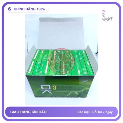 (Che Tên) Hộp 144 chiếc – Bao cao su OK chính hãng gia đình, khách sạn giá rẻ hương bạc hà mát lạnh Bảo Mật Tuyệt Đối