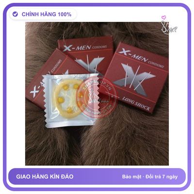 (Che Tên) Bao cao su xmen bi kéo dài thời gian hộp 10 chiếc Cao Cấp Bảo Đảm